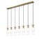 Z-Lite Alton Linear Chandelier, 7-Light, 4.75 In.W x 54 In.L x 14.25 In.H, Modern Gold/Clear+Frosted 824P-7L-MGLD - alternate 2
